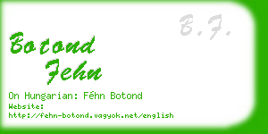 botond fehn business card